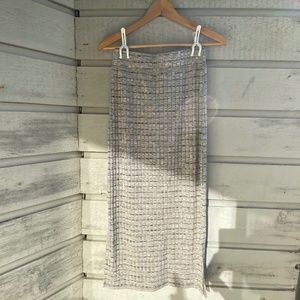 aritzia | high waisted maxi skirt | beige